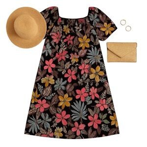 Silverts Adaptive Floral Duster Dress OS Modified Fully Open Back Inclusive GUC